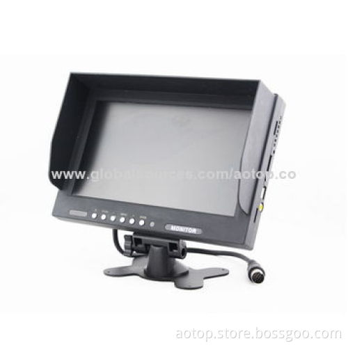 9" Bus/Truck LCD Screen Monitor with 4-way Video Inputs, 1 Audio Input, Speaker, Multiple Languages